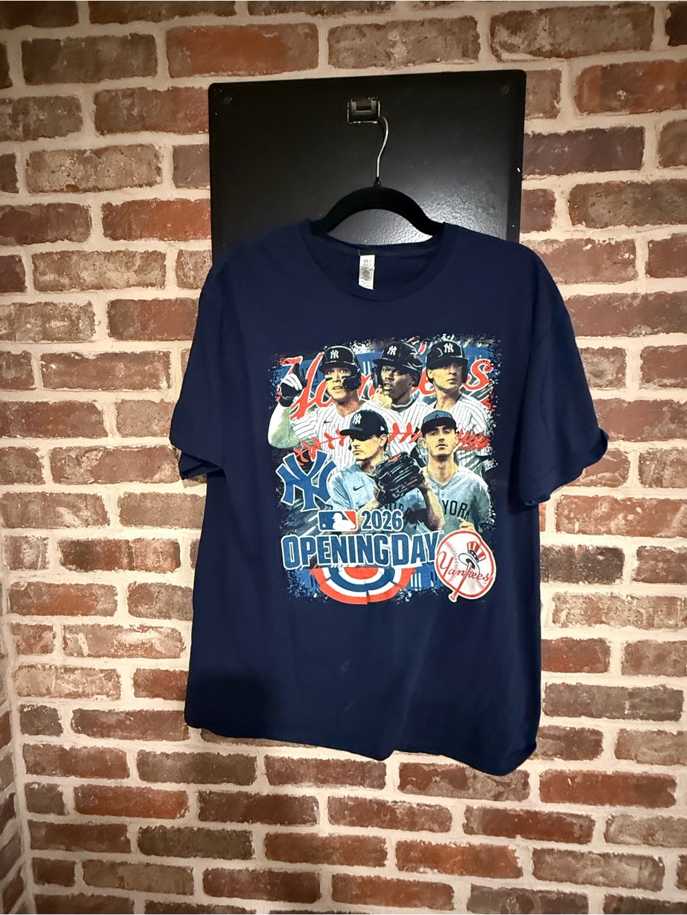 Jerzees Navy 2026 Opening Day New York Yankees Graphic Tee